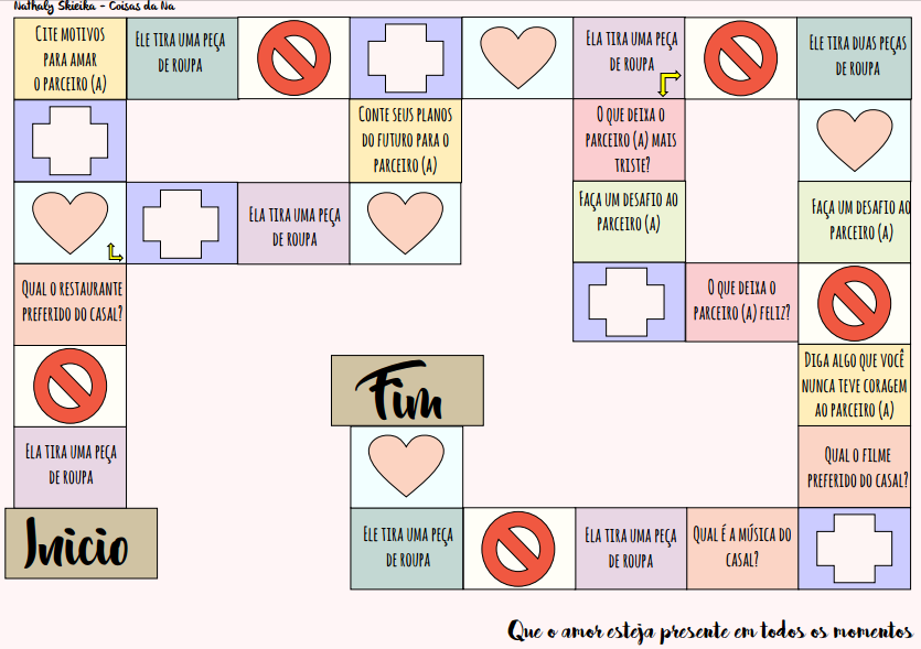 Coisas da Na: Jogo de tabuleiro do amor